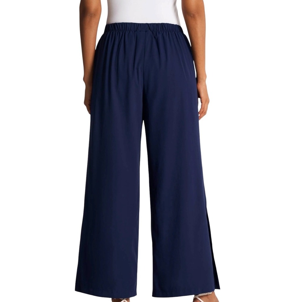 Coolibar NWOT Petra Wide Leg Pants Navy Blue UPF 50+ Sun Protection Womens Size - Picture 3 of 12
